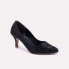 celestina black casual heel pumps