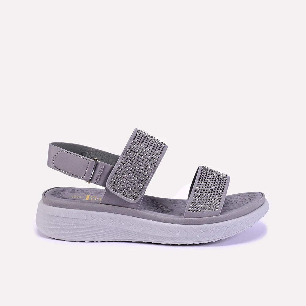 celia women gray soft casual sandals