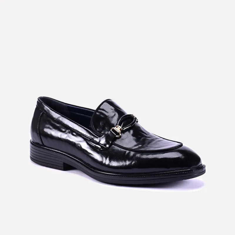 chester black loafer dress shoes