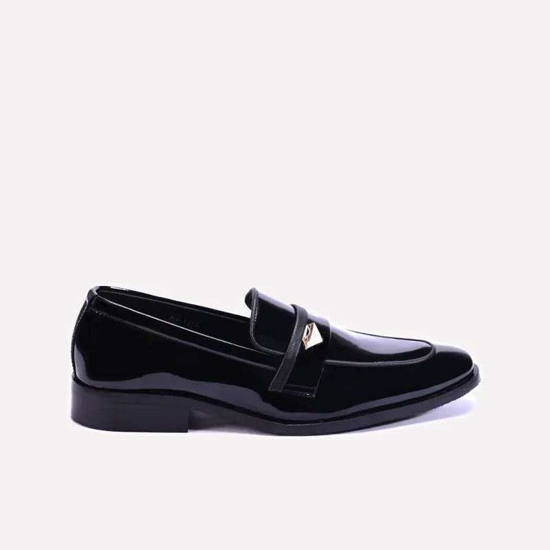 chesterfield mens black slip on formal loafers