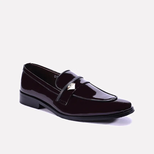 Chesterfield Maroon Slip On Formal Loafers 0111136