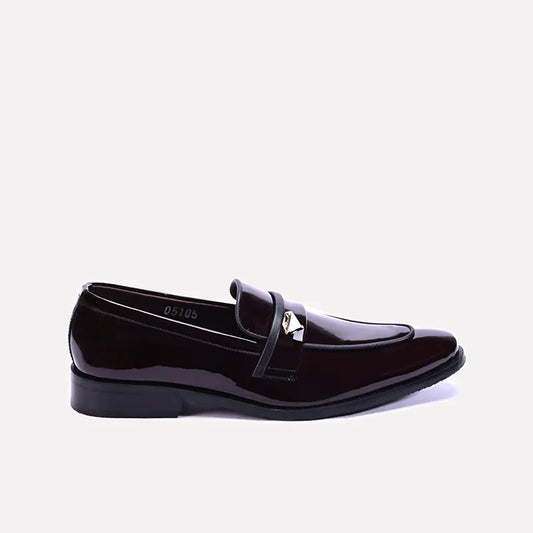 Chesterfield Maroon Slip On Formal Loafers 0111136