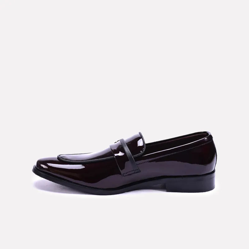 Chesterfield Maroon Slip On Formal Loafers 0111136