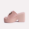 chloe women pink chunky slippers