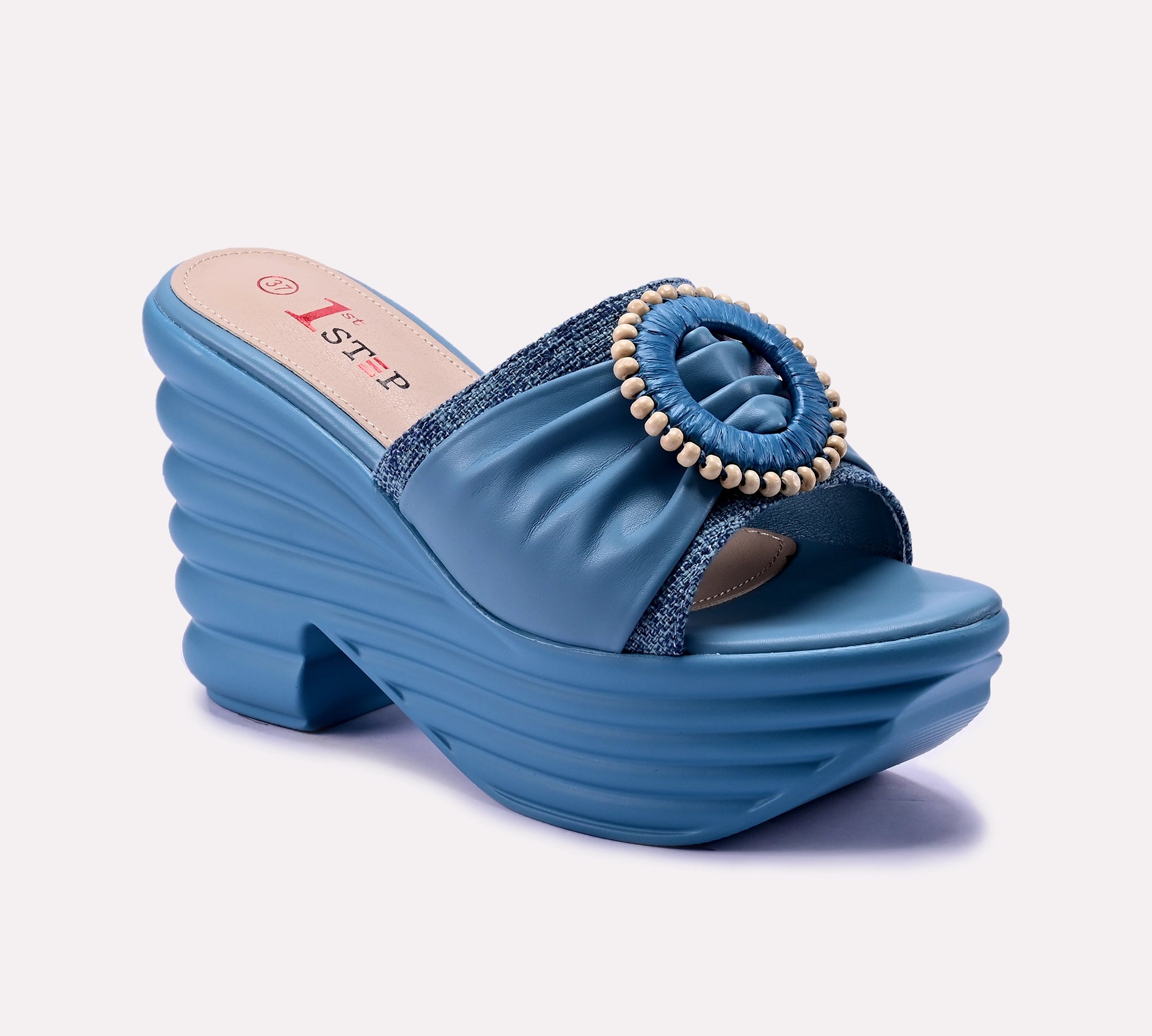 chunky blue slippers 0412360