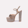 clementine gold high heel sandals for women