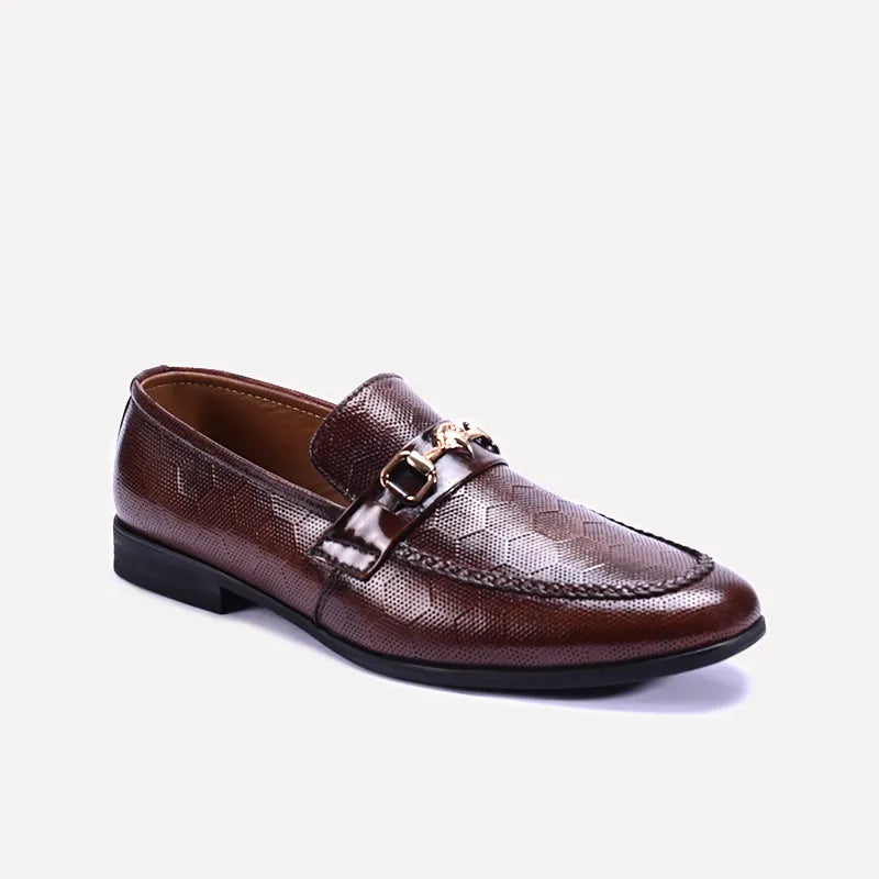 colin brown textured dress shoes