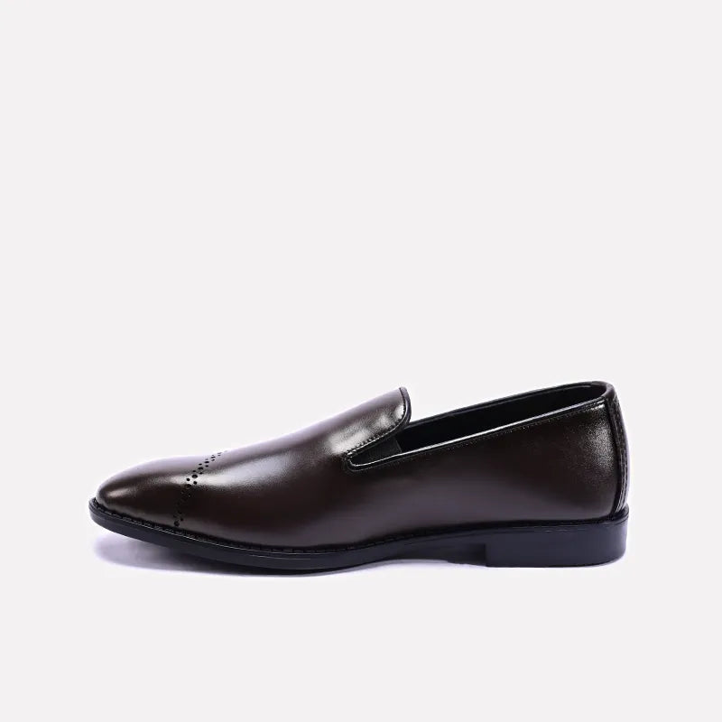 colton brown slip on dress shoes for women