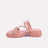 cordelia peach chunky slippers for women