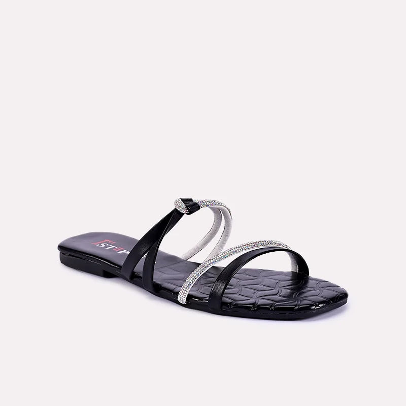 cressida black flat slippers