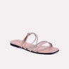 cressida peach flat slippers