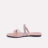 cressida peach flat slippers for women