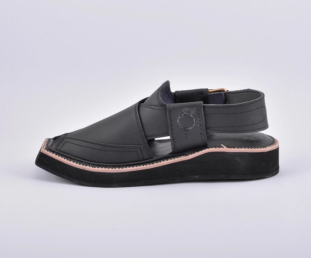 Black Kaptan Peshawari Sandal 0140171