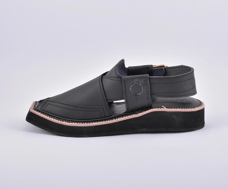Black Kaptan Peshawari Sandal 0140171