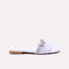 damaris womens white fancy slippers