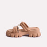 daphne brown chunky slippers for women