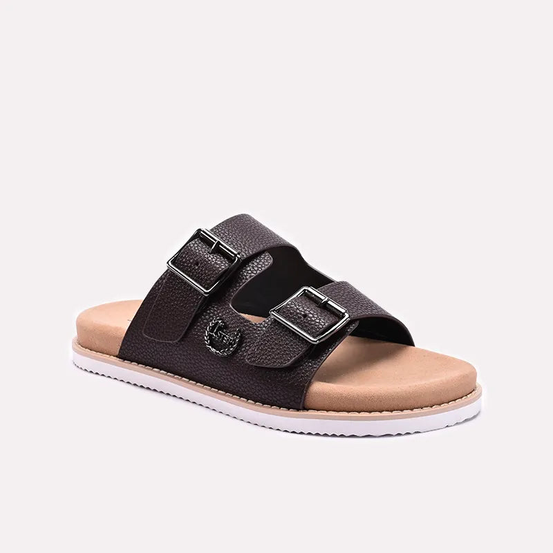 Dark Brown Mens Casual Slippers