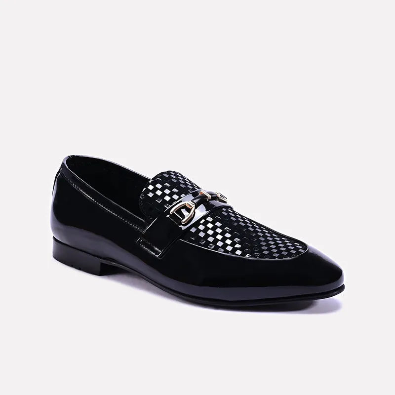 davenport glossy black formal loafers