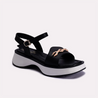 dawna black soft sandals