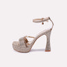 destiny gold high heel sandals for women