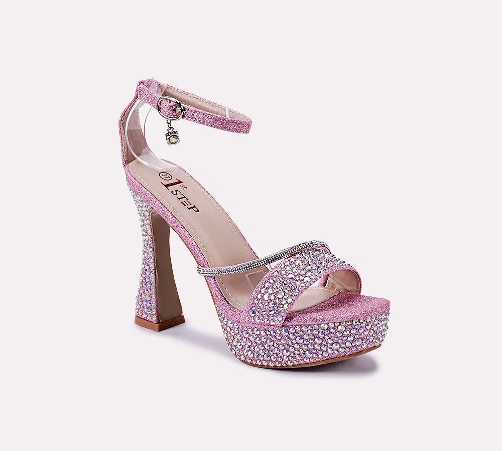 destiny pink high heel sandals