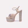 diana gold high heel sandals for women