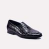 dominic black crocodile formal loafers