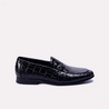 dominic mens black crocodile formal loafers