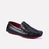 duncan black textured penny loafers