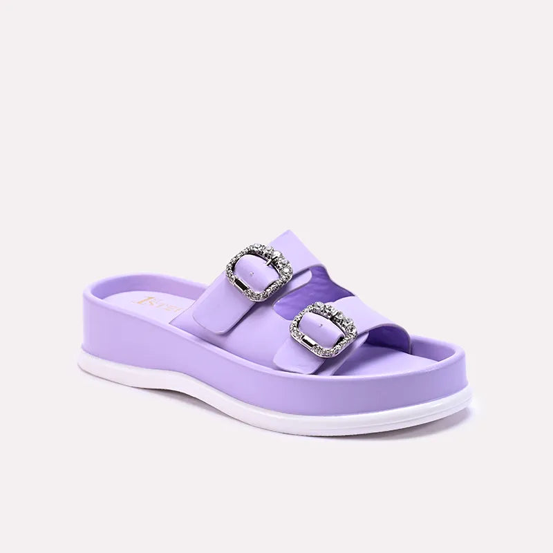 elena purple platform slides