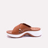 eliza mustard chunky criss cross casual slippers for women