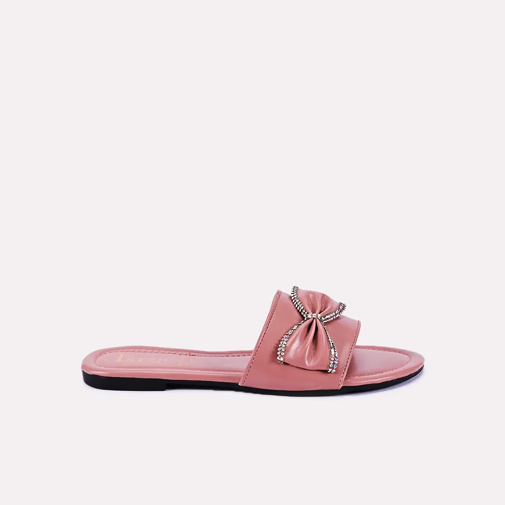 ellie women peach flat slippers