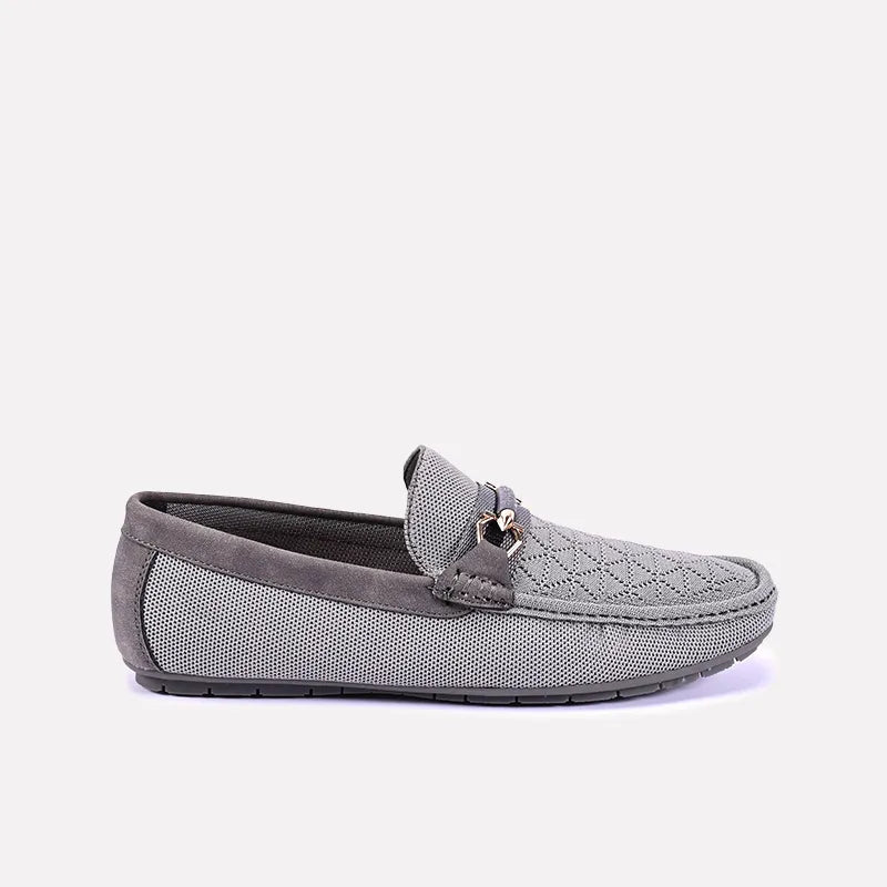 ellis men gray classic loafers