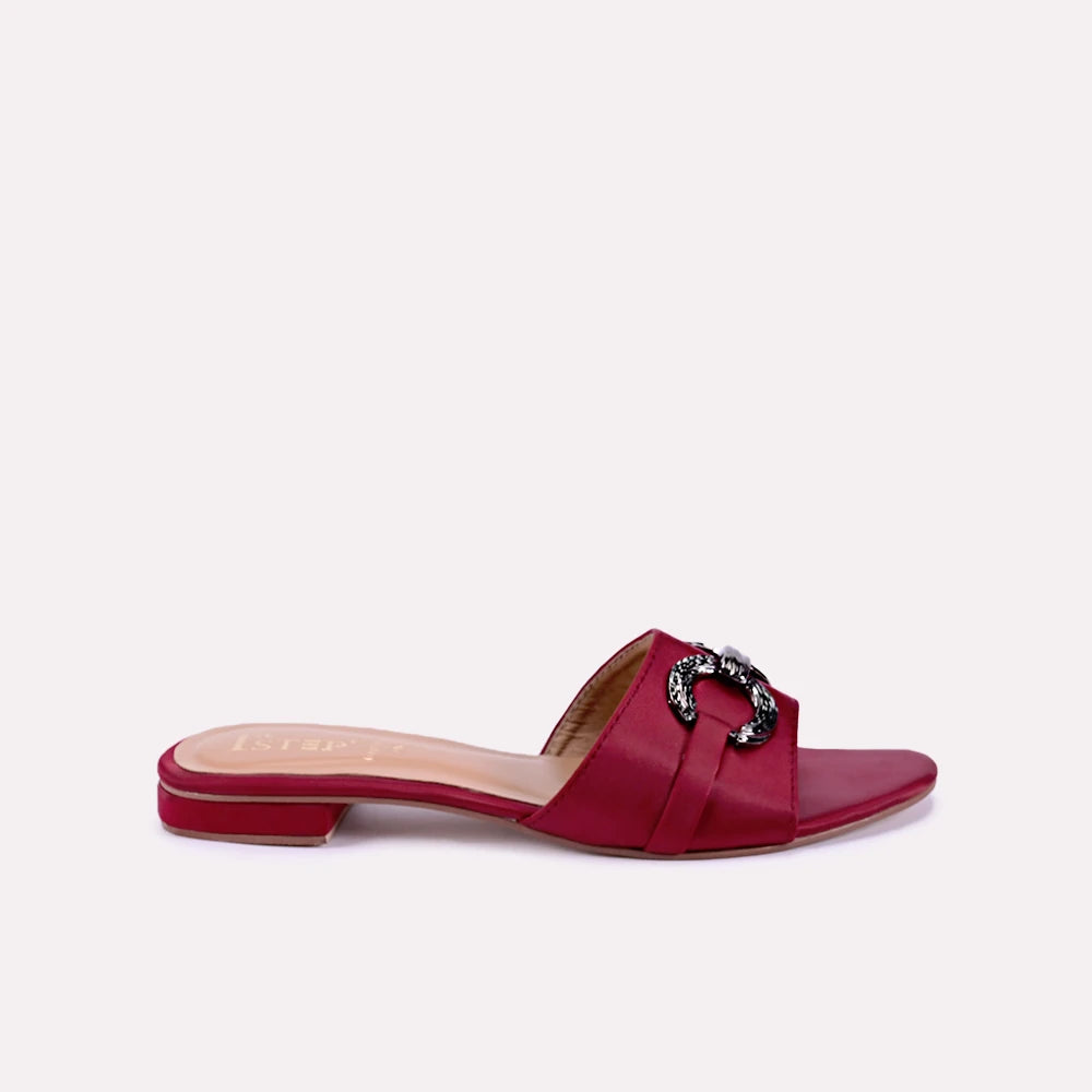 Elowen Women Maroon Casual Slippers