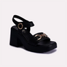 elsie black chunky sandals