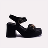 elsie black block heel sandals