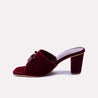 emmeline maroon block heel casual slippers for women