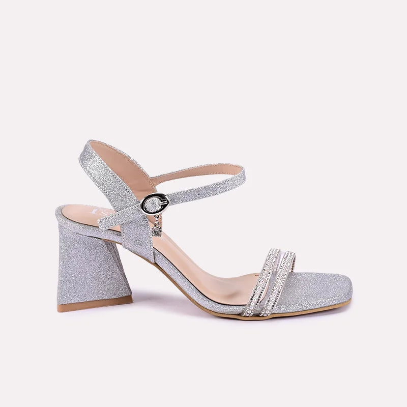 emmy women silver block heel sandals for women