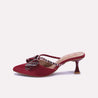 etta maroon bridal heel mules for mens