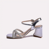 evelyn silver bridal sandals for women