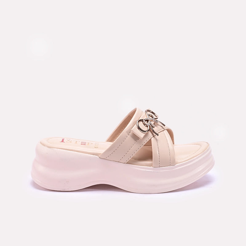 Womens Fawn Platform Slippers