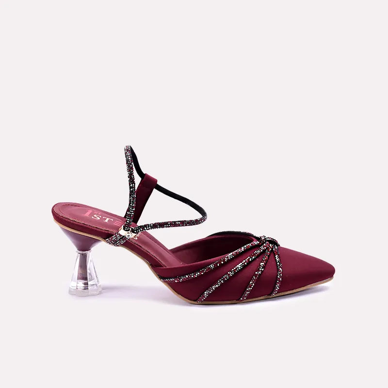 feronika women maroon fancy pumps