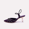 feronika purple fancy pumps for women