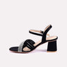 fina black casual sandals for women