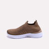 Fiora Brown Slip On Sneakers for women