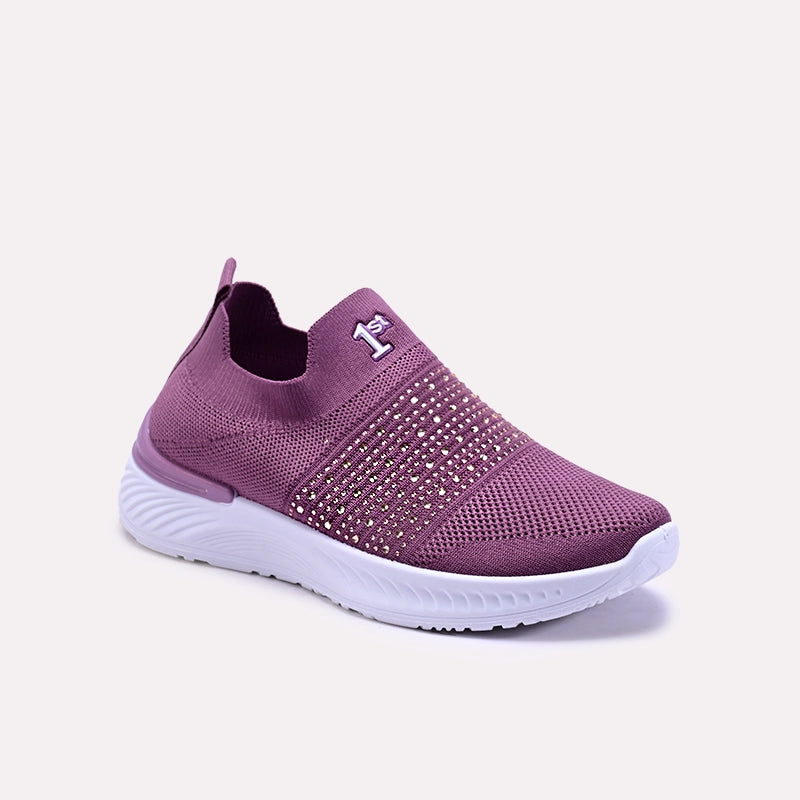 Fiora Purple Slip On Sneakers