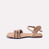 fleur gold fancy flat sandals for women