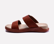 flexi brown casual slippers for men