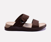 flexi dark brown men casual slippers