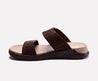 flexi dark brown casual slippers for men